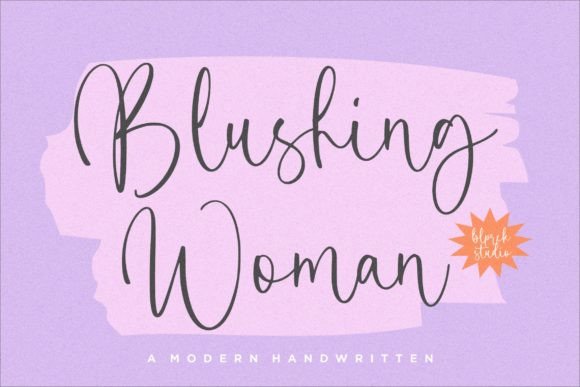 Blushing Woman: A Handwritten Script Font That Feels Like a First Draft—In the Best Way