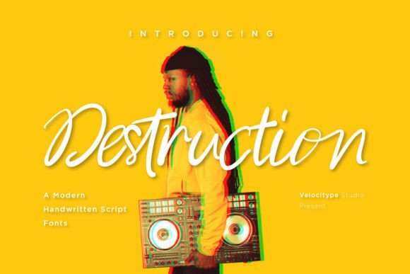 Destruction Font: Bold Handwritten Script for Scroll-Stopping Campaigns