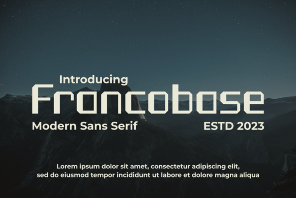 Francobase: A Clean Sans Serif Font for Campaign Headlines