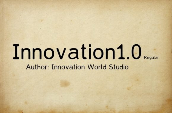 Innovation1.0: A Sans Serif Font That Cuts Through the Feed