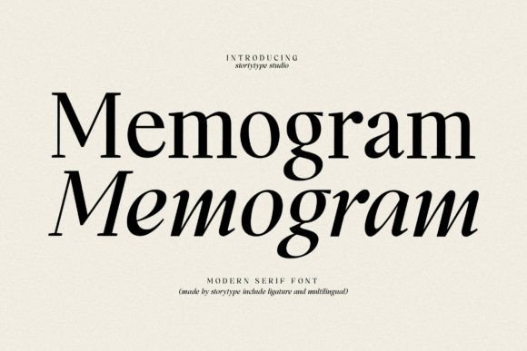 Memogram: A Refined Serif Font for Elegant Branding