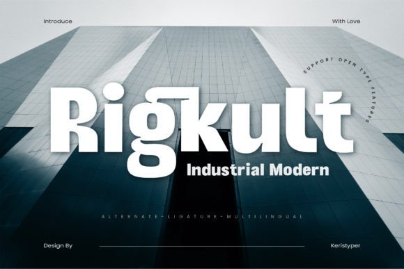 Rigkult: A Futuristic Sans Serif Font for Handmade Brands